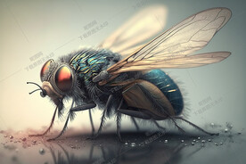 艺术微观苍蝇