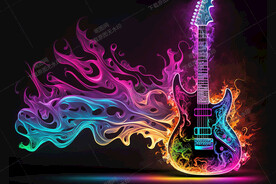 燃烧的火焰吉他