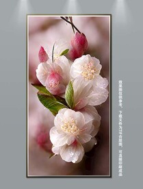 手绘古典欧式静物花玄关装饰画