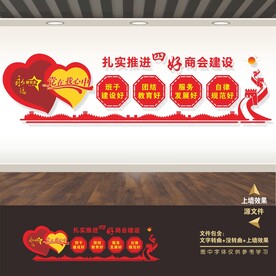 商会建设展板标语口号海报文化墙