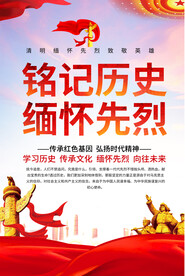 铭记历史缅怀先烈海报