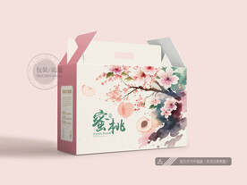 鲜桃包装 平面图