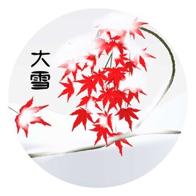 二十四节气大雪背景图矢量图