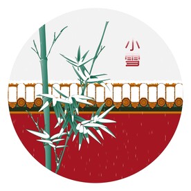 二十四节气小雪背景图矢量图