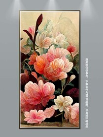 华丽高端复古风纯手绘花卉装饰画