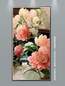 华丽高端复古风纯手绘花卉装饰画