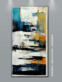 现代斑驳肌理笔触抽象油画