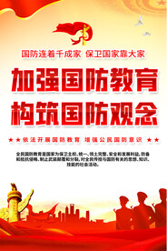 国防教育宣传海报