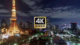 夜晚城市建筑群美景