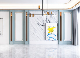 现代极简 轻奢客厅 空场景