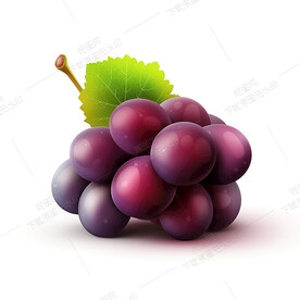 一串卡通葡萄