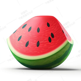 一角卡通西瓜