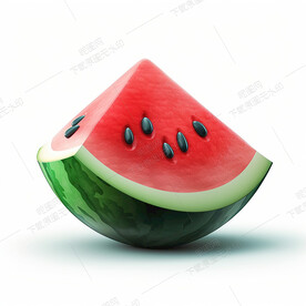 一块卡通西瓜