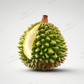 一个3D卡通榴莲