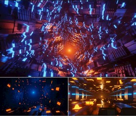3D隧道穿梭VJ视频素材