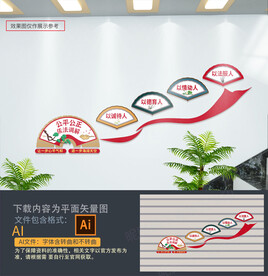 调解中心楼梯文化墙