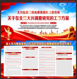在全党大兴调查研究的工作方案