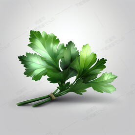 卡通香菜叶