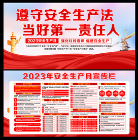 安全生产月展板