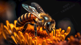 蜜蜂特写