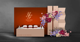 红色婚礼签到区