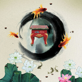 大器鼎 无框画  水墨图