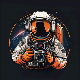 宇航员拍照