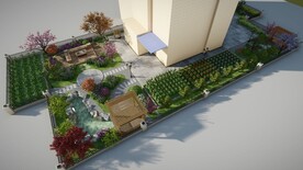 别墅庭院院子景观设计案例效果图