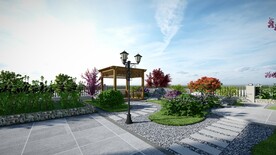 别墅庭院院子景观设计案例效果图