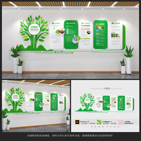 绿色企业文化墙