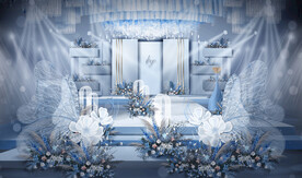 蓝色婚礼设计