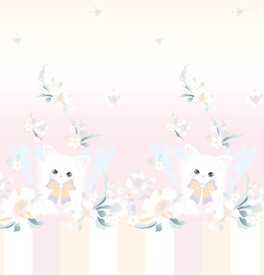 汉服粉黄渐变翅膀小猫