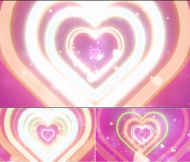 4K画质唯美心型爱心环视频素材