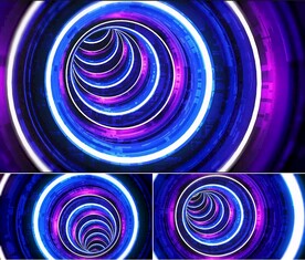 4K画质科幻隧道穿梭Vj素材