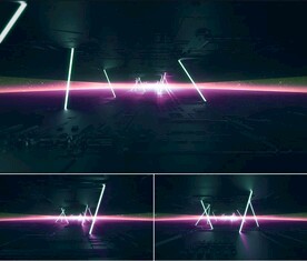 4K霓虹灯光线隧道穿梭Vj视频