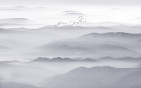 新中式水墨山水画背景墙