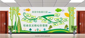 卡通幼儿园社会主义核心价值观
