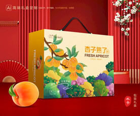 杏礼盒 黄杏包装