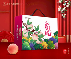 桃子包装 水蜜桃礼盒