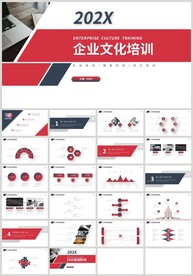 红蓝色商务企业文化培训PPT