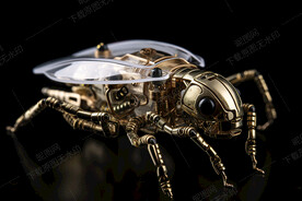 透明翅膀的机械虫子