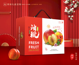 桃子礼盒 油桃包装