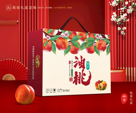 桃子礼盒 油桃包装