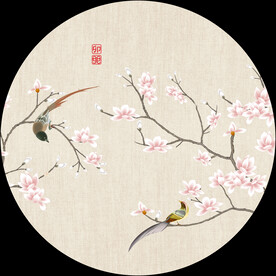 新中式手绘花鸟国画装饰画