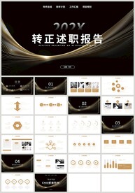 黑金风转正述职报告PPT