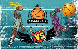 篮球背景设计壁画