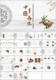中国风中医养生保健中药PPT