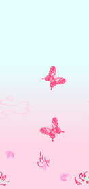 红蓝渐变红色蝴蝶