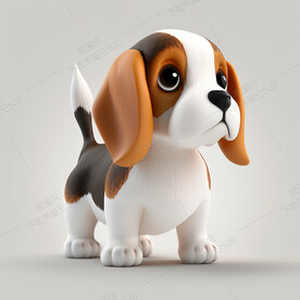 可爱的巴吉度猎犬