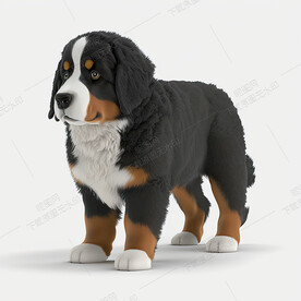 可爱的伯恩山犬